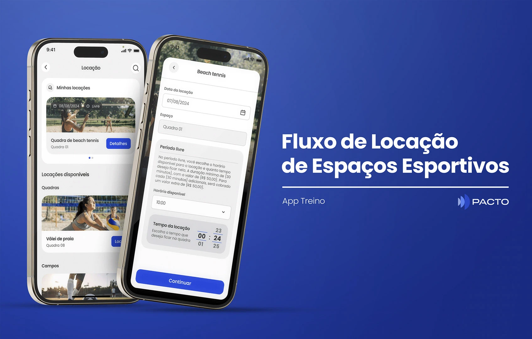 Treino — Feature Locação de Espaços Esportivos